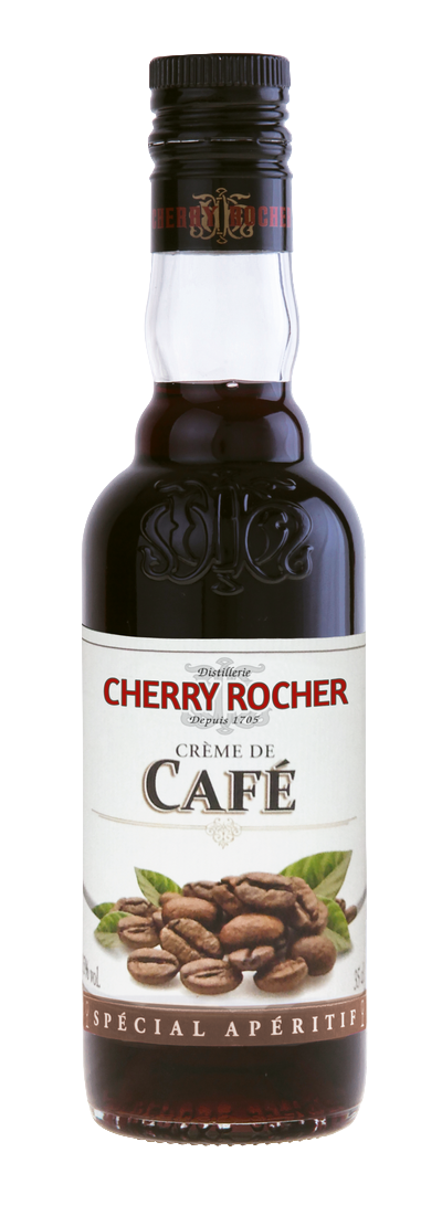 Crème de café / Coffee liqueur - Fruit liqueurs 35 cl engraved bottle -  Cherry-rocher